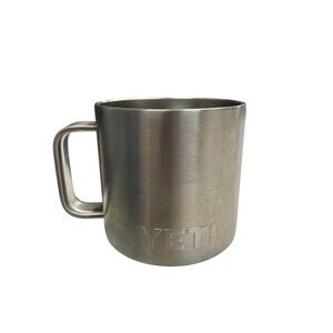 Yeti Silver Rambler Mug with Minimalist Design